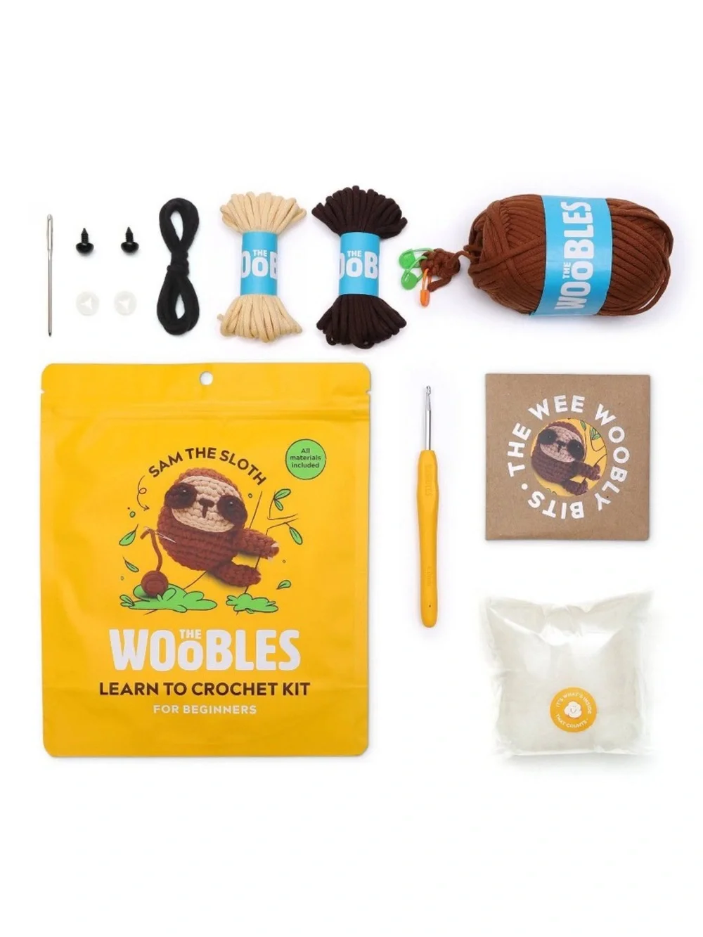 The Woobles Sam the Sloth Crochet Kit